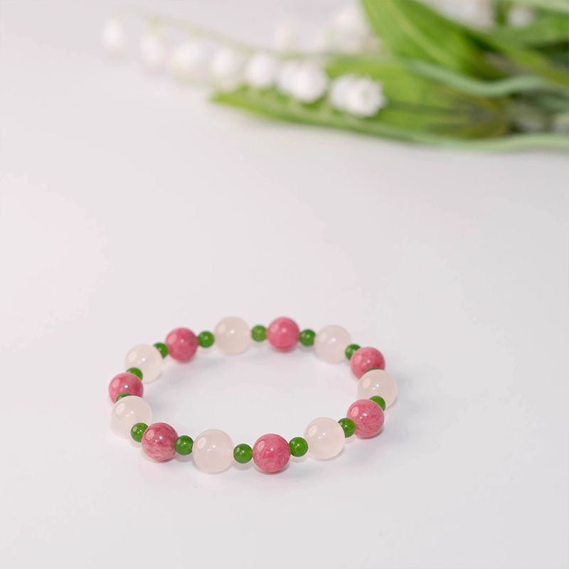 Rose Quartz & Rhodonite Bracelet BR018