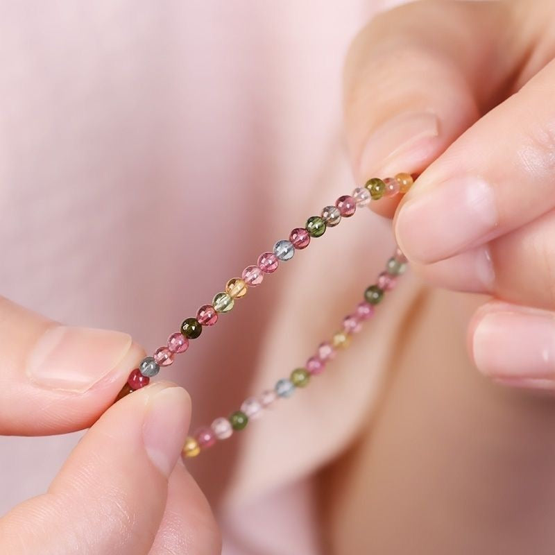Small Bead Colorful Tourmaline Bracelet BR025