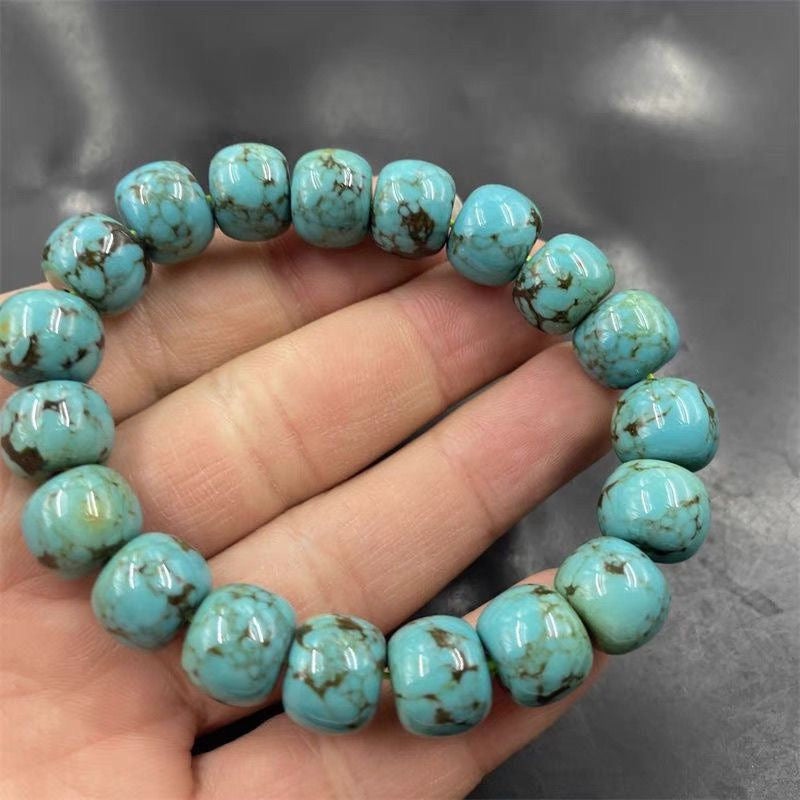 Turquoise Barrel Bead Bracelet BR005