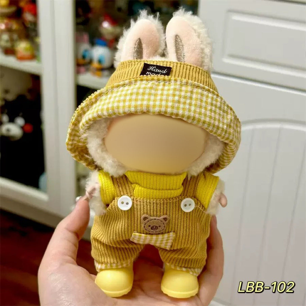 Yellow Corduroy Overalls Doll Outfit DOLB008
