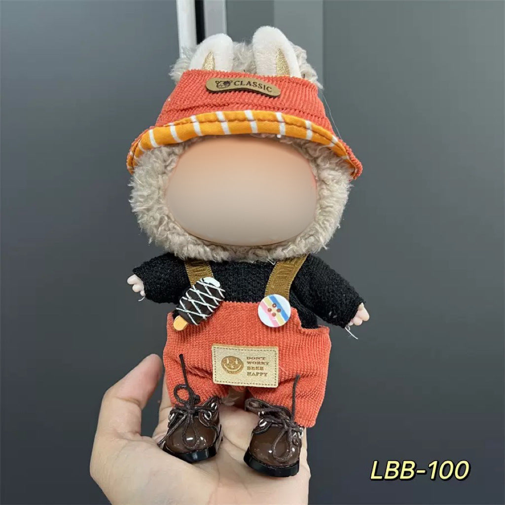 Bright Orange Overalls Set for Dolls DOLB026
