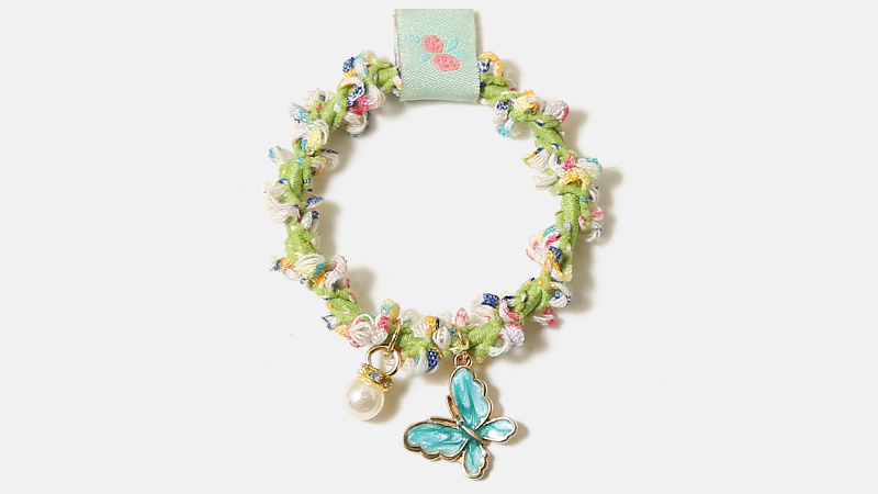 Hair Tie with Butterfly and Pearl Decoration HA006