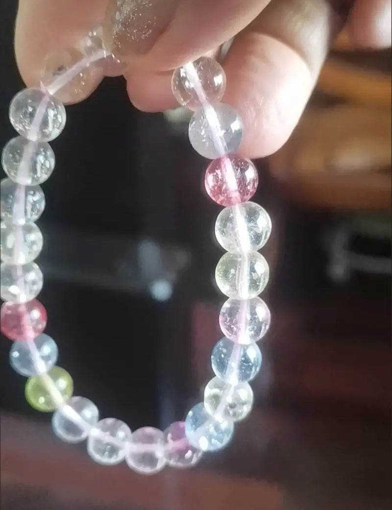 Macaron-colored Tourmaline Bracelet BR001