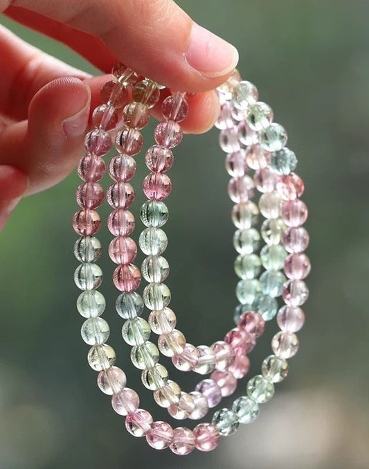 Macaron-colored Tourmaline Bracelet BR001