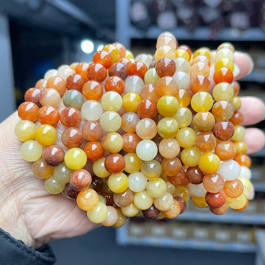 Natural Gold Silk Jade Bracelet BR002