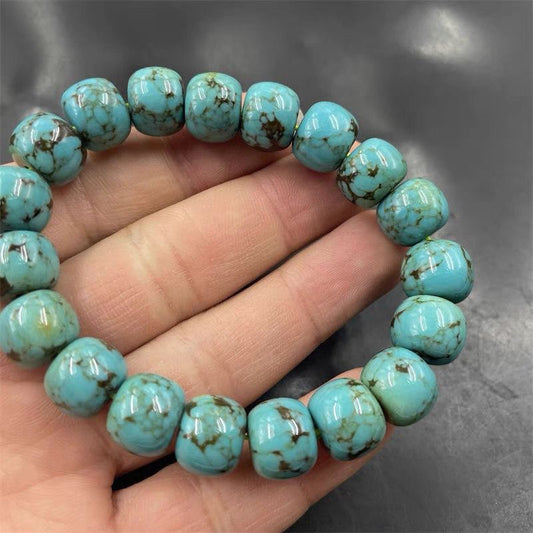 Turquoise Barrel Bead Bracelet BR005
