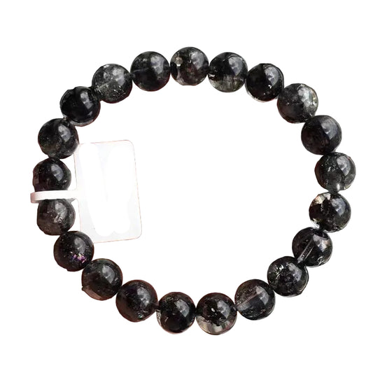 Herkimer Diamond & Black Crystal Bracelet BR011