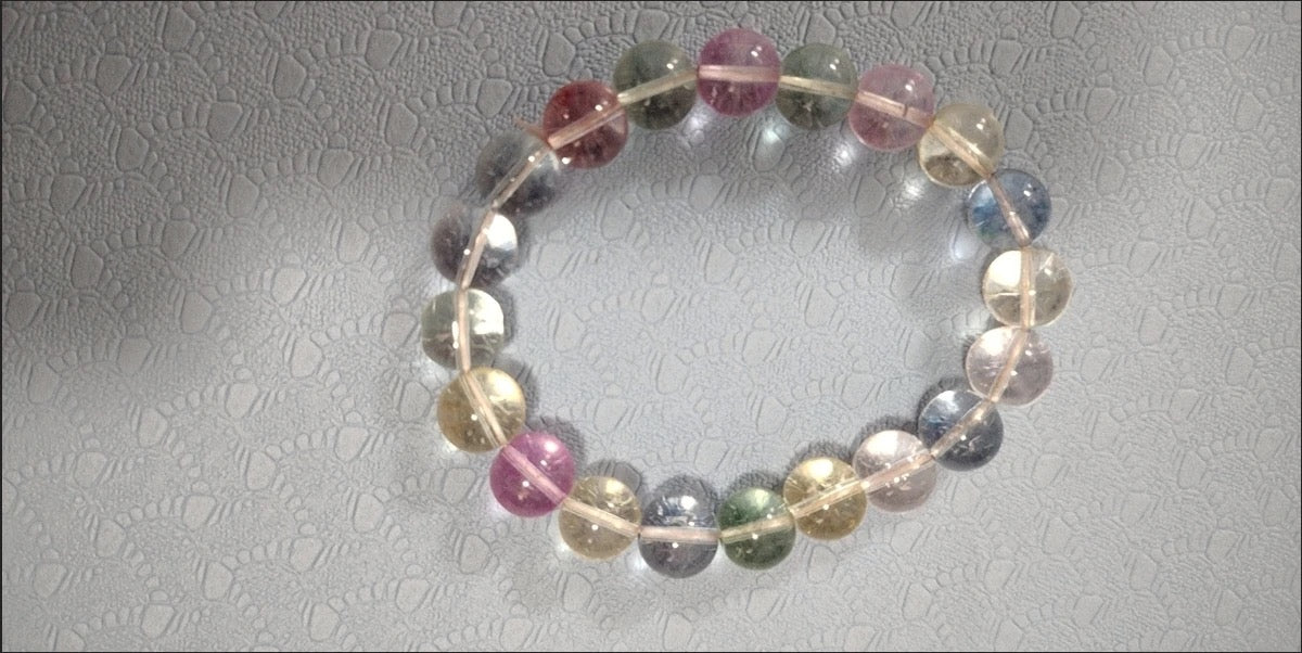 Natural Clear Rabbit Hair Crystal Bracelet BR013