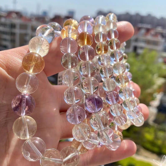 Natural Clear Rabbit Hair Crystal Bracelet BR013