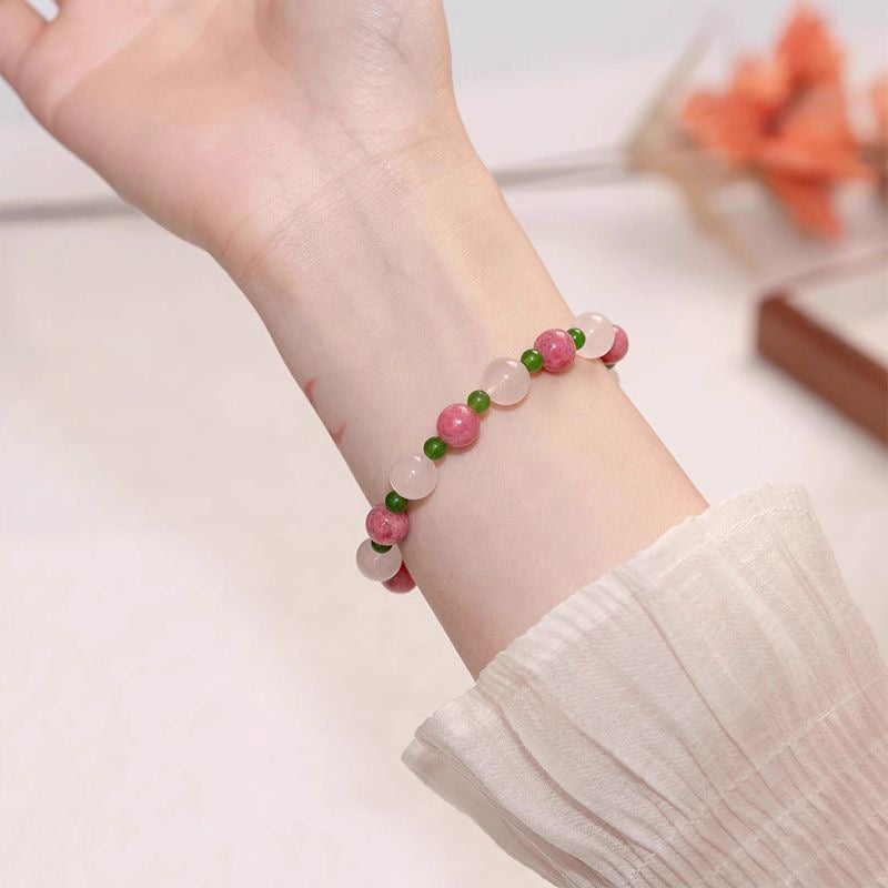 Rose Quartz & Rhodonite Bracelet BR018