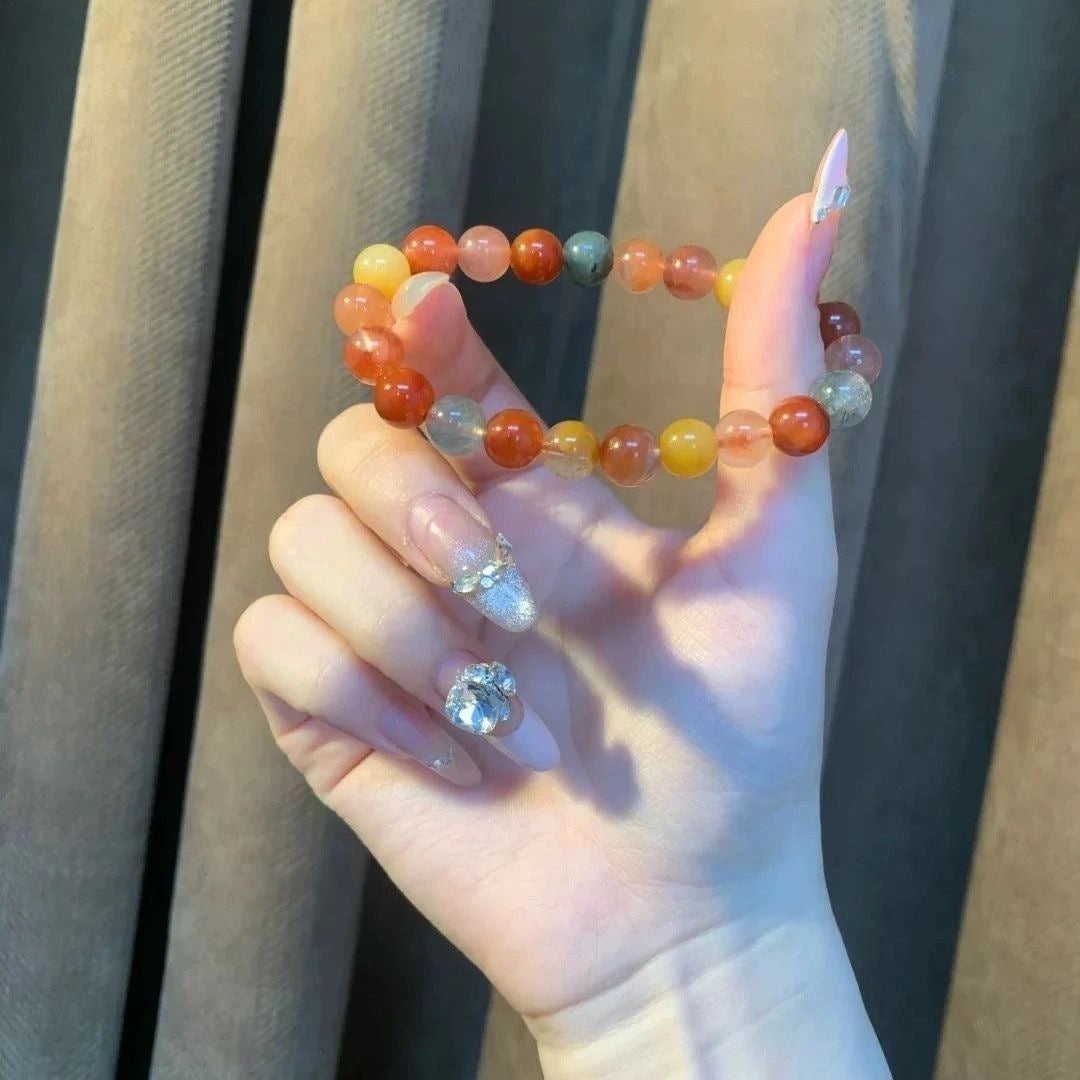 Colorful Rabbit Hair Crystal Bracelet BR021