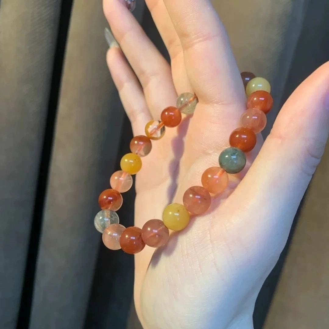 Colorful Rabbit Hair Crystal Bracelet BR021