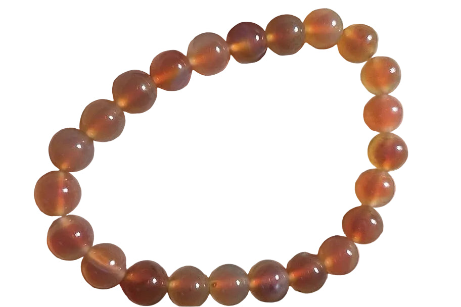 Orange Sugar Heart Agate Bracelet BR023