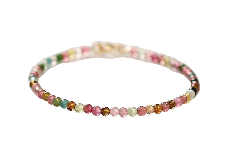 Small Bead Colorful Tourmaline Bracelet BR025