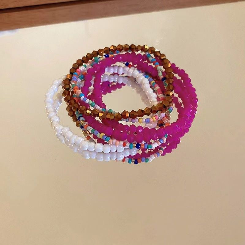 Bohemian Style Colorful Small Bead Layered Bracelet BR034