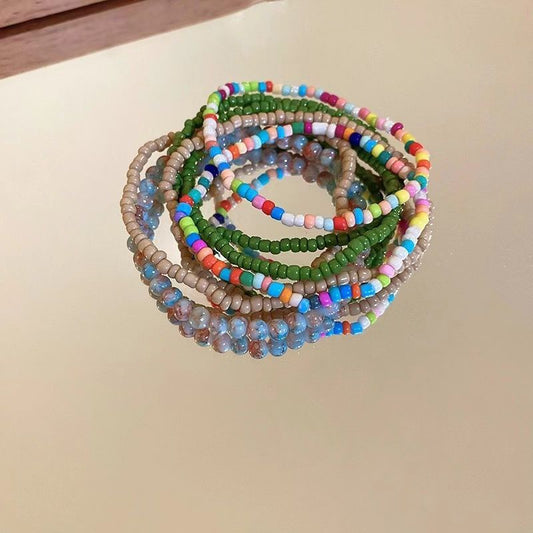 Bohemian Style Colorful Small Bead Layered Bracelet BR037