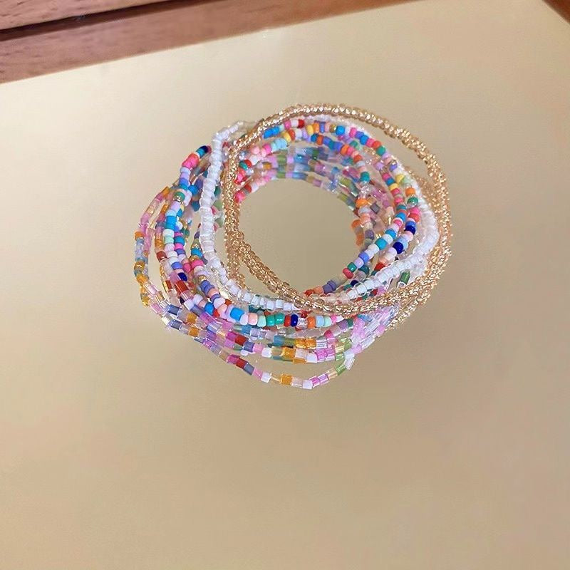 Bohemian Style Colorful Small Bead Layered Bracelet BR038