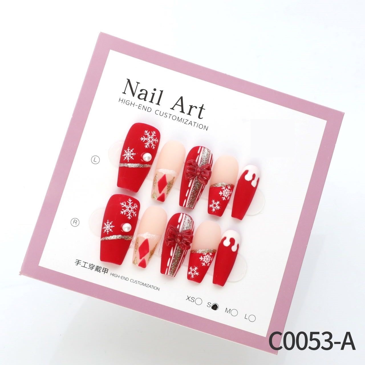Christmas Red Snowflakes Long