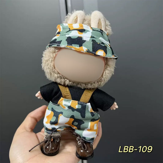 Camouflage Print Overalls for Dolls DOLB028