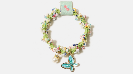 Hair Tie with Butterfly and Pearl Decoration HA006