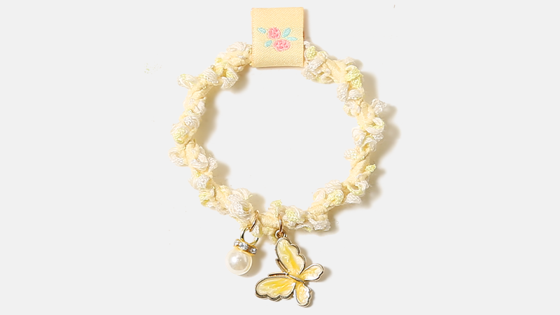 Hair Tie with Butterfly and Pearl Decoration HA009
